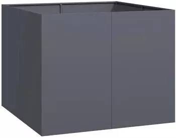 vidaXL Pflanzgef&auml;&szlig; Anthrazit 100x100x80 cm Stahl (860824)