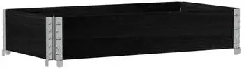 vidaXL Pflanzkasten Schwarz 100x50 cm Massivholz Kiefer (3295388)