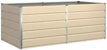 vidaXL Pflanzk&uuml;bel Elfenbein 195 x 100 x 75 cm Verzinkter Stahl (42018116)