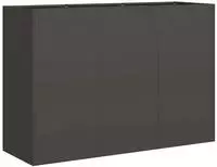 vidaXL Pflanzk&uuml;bel Schwarz 120x40x80 cm Kaltgewalzter Stahl