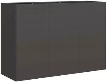 vidaXL Pflanzk&uuml;bel Schwarz 120x40x80 cm Kaltgewalzter Stahl (860717)