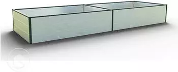 GFP - Garten- & Freizeit-Profi Hochbeet 297 x 99 x 39 cm Aluminium eloxiert Halfsize (GFPV00543)