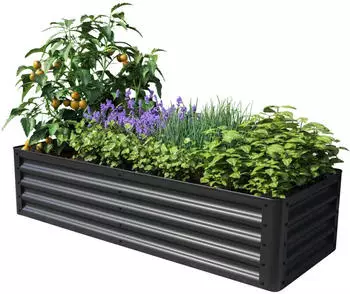 PRIMEYARD Hochbeet 150 x 60 x 35 cm Stahl anthrazit Eco (GFPV00810)