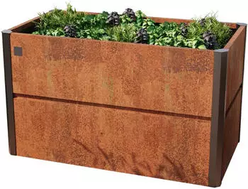 PRIMEYARD Hochbeet 150 x 85 x 77 cm Cortenstahl Rost-Optik Design (GFPV00791)