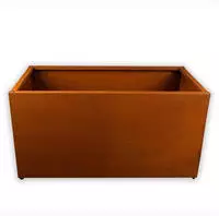 Designer Hochbeet (mit Boden) Aus Cortenstahl Kr&auml;uterbeet Trog 120x40x50 Cm - K&ouml;hko