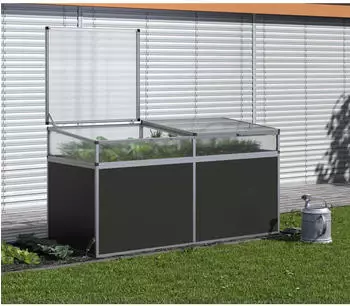 KGT Fr&uuml;hbeetaufsatz f&uuml;r Hochbeet 210 2,05x0,91x0,32 m anthrazit