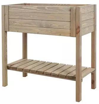 Siena Garden Hochbeet Aron 79 x 39 x 79 cm Holz Grau