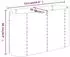 furnicato Hochbeet Pulverbeschichteter Stahl 114x40x68cm Anthrazit