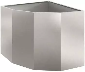 vidaXL Eckpflanzer Silber 60 x 60 x 50 cm Edelstahl (883665)
