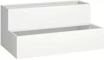 vidaXL Garten-Pflanzgef&auml;&szlig; Wei&szlig; 100 x 60 x 45 cm Kaltgewalzter Stahl (865870)