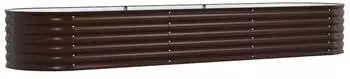 vidaXL Hochbeet Braun 320 x 80 x 44 cm Stahl (42008138)