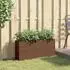 vidaXL Hochbeet mit 2 Fächern Braun 90x20x40 cm Poly Rattan (366408)