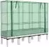 vidaXL Hochbeet mit Gewächshaus-Aufsatz Rattan-Optik 160x40x140 cm (4015849)
