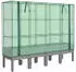 vidaXL Hochbeet mit Gewächshaus-Aufsatz Rattan-Optik 160x40x140 cm (4015863)