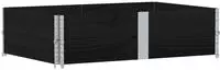 vidaXL Paletten-Aufsatzrahmen 2 Stk. Schwarz 150x100 Massivholz Kiefer