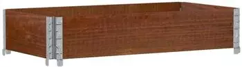 vidaXL Paletten-Aufsatzrahmen Braun 120x80 cm Massivholz Kiefer (4010274)