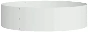 vidaXL Pflanzenring Wei&szlig; 80 x 80 x 20 cm Kaltgewalzter Stahl (873622)