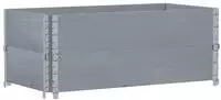 vidaXL Pflanzkasten Grau 100x50 cm Massivholz Kiefer