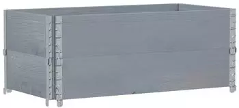vidaXL Pflanzkasten Grau 100x50 cm Massivholz Kiefer (3295393)