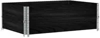 vidaXL Pflanzkasten Schwarz 120x80 cm Massivholz Kiefer