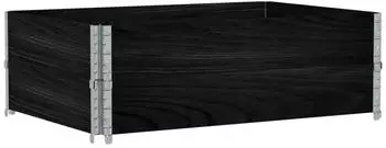 vidaXL Pflanzkasten Schwarz 120x80 cm Massivholz Kiefer (3295848)
