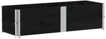 vidaXL Pflanzkasten Schwarz 150x50 cm Massivholz Kiefer (3295408)