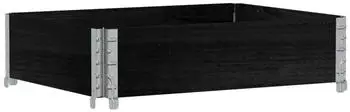 vidaXL Pflanzkasten Schwarz 80x60 cm Massivholz Kiefer (3295836)