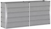 Vidaxl Planter Light Grey 160 X 40 X 75 Cm Steel