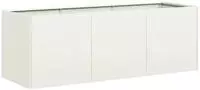 vidaXL Pflanzk&uuml;bel Wei&szlig; 120x40x40 cm Kaltgewalzter Stahl