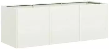 vidaXL Pflanzkübel Weiß 120x40x40 cm Kaltgewalzter Stahl (860676)