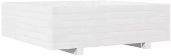 vidaXL Pflanzk&uuml;bel Wei&szlig; 80x80x26,5 cm Massivholz Kiefer (847309)