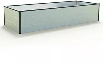 GFP - Garten- & Freizeit-Profi Hochbeet 195 x 77 x 39 cm Aluminium eloxiert Halfsize (GFPV00519)