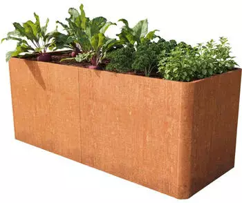 PRIMEYARD Hochbeet 200 x 80 x 60 cm Cortenstahl Rost-Optik Design (GFPV00815)