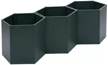 Mendler 3er-Set Hochbeet MCW-P64 Metall 77x264x100cm gr&uuml;n