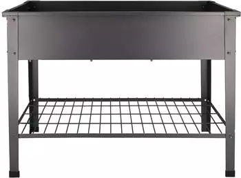 Esschert Metall-Hochbeet mit Ablagegitter anthrazit