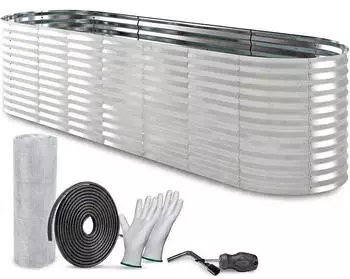 TTL Garden SPIRIT XL 320x80x80cm Metall oval Silber