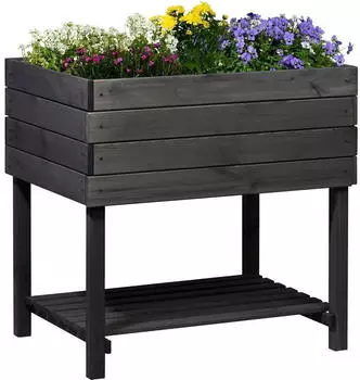 Dobar Kubus 2.0 mit Ablage und Pflanzfolie 78x58x78cm Anthrazit