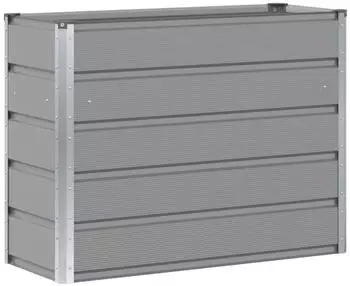 vidaXL Pflanzkübel Hellgrau 100 x 40 x 75 cm Stahl (42018133)