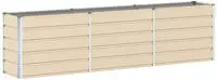 vidaXL Pflanzk&uuml;bel Elfenbein 290 x 90 x 75 cm Verzinkter Stahl