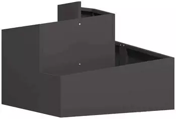 vidaXL Garten-Pflanzgef&auml;&szlig; Schwarz 60 x 60 x 50 cm Kaltgewalzter Stahl (873571)