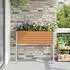 vidaXL Gartenblumentopf Hellbraun 100 x 45 x 90 cm Verzinkter Stahl (42017371)