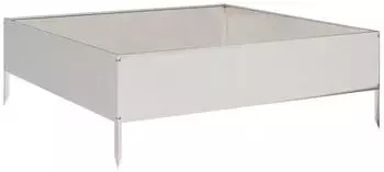 vidaXL Hochbeet 100x100x33,5 cm Edelstahl (851028)