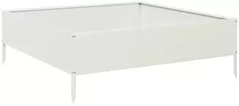 vidaXL Hochbeet Wei&szlig; 100x100x33,5 cm Stahl (851025)