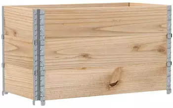 vidaXL Paletten-Aufsatzrahmen 3 Stk. 100x50 cm Massivholz Kiefer (3295370)