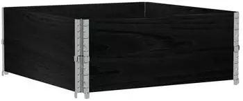 vidaXL Pflanzkasten Schwarz 100x100 cm Massivholz Kiefer (3295400)