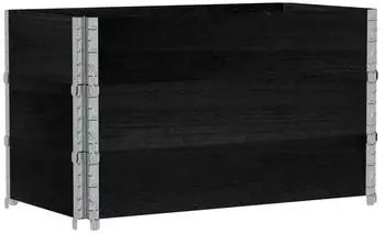 vidaXL Pflanzkasten Schwarz 100x50 cm Massivholz Kiefer (3295428)