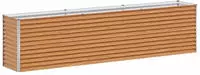 vidaXL Hochbeet Hellbraun 290 x 50 x 68 cm Verzinkter Stahl