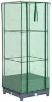 vidaXL Hochbeet mit Gew&auml;chshaus-Aufsatz Rattan-Optik 40x40x123 cm
