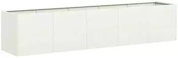 vidaXL Pflanzk&uuml;bel Wei&szlig; 200x40x40 cm Kaltgewalzter Stahl (860683)