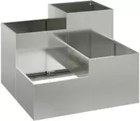 vidaXL Gartenblumentopf Silber 80 x 80 x 60 cm Verzinkter Stahl